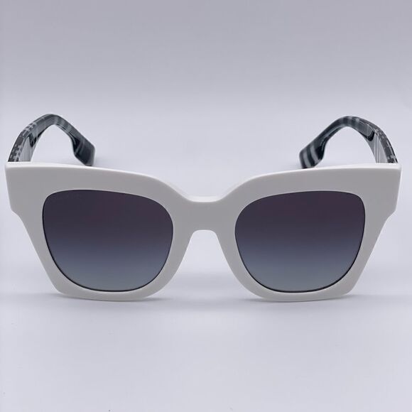 BRAND NEW BURBERRY BE4364 Kitty 39958G White/Gray Gradient Woman Sunglasses - Picture 4 of 10